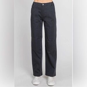 NWT Letter To Juliet Los Angeles charcoal cargo pocket straight pant Medium